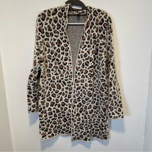 ALYA Leopard‎ Print Open Cardigan women’s size small